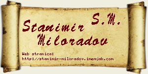 Stanimir Miloradov vizit kartica